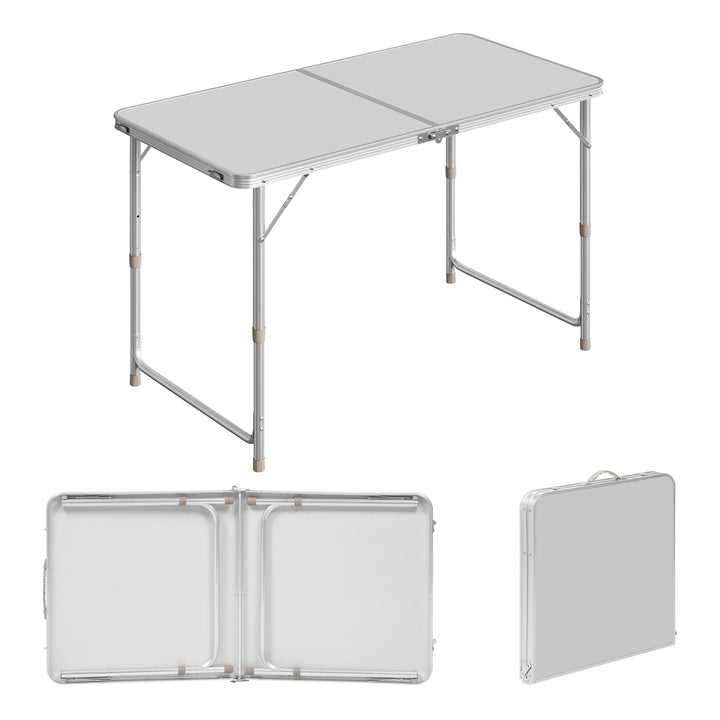 WOLTU Campingtisch Klapptisch Gartentisch Arbeitstisch Balkontisch höhenverstellbar Aluminium MDF Si