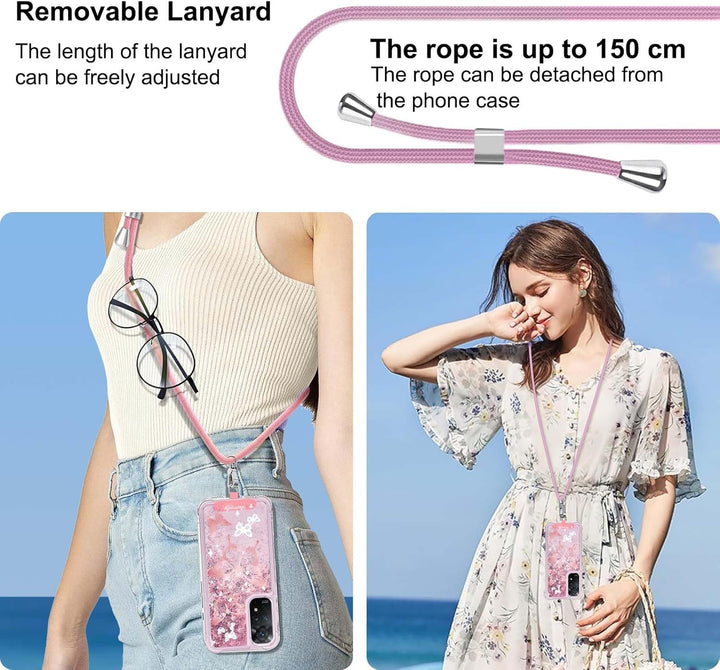 Handykette für Xiaomi Redmi Note 12 Pro 4G Hülle mit Band, Handyhülle für Redmi Note 11 Pro/Pro+ Gli