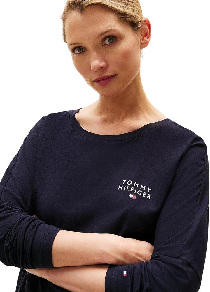 Tommy Hilfiger Damen Langarmshirt Basic M Blau (Desert Sky), M Blau (Desert Sky)