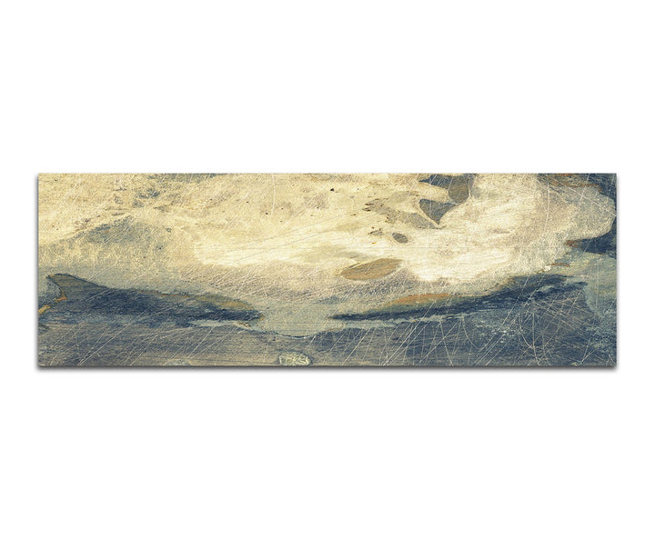Paul Sinus Art Panoramabild auf Leinwand und Keilrahmen 150x50cm Hintergrund abstrakt Texture grau b