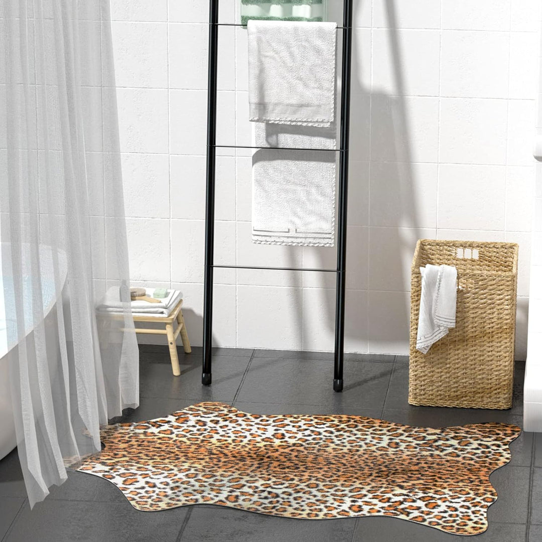 MACEVIA Leoparden-Teppich, Geparden-Druck, Western-Dekor für Wohnzimmer, Schlafzimmer, Kunsttierbere