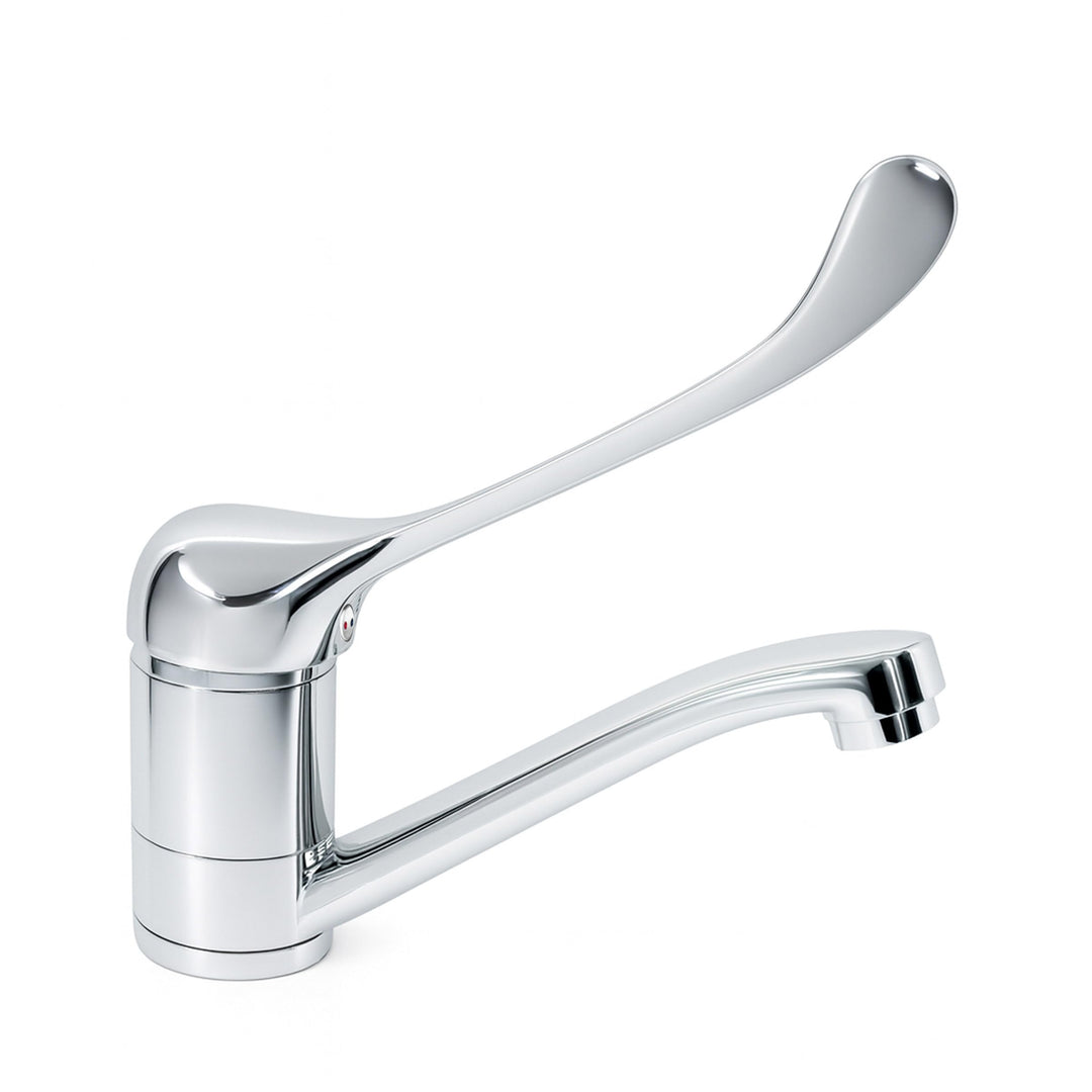Niederdruck Hygienearmatur Waschtischarmatur Waschbecken Wasserhahn mit langem Hebel, Einhebelmische