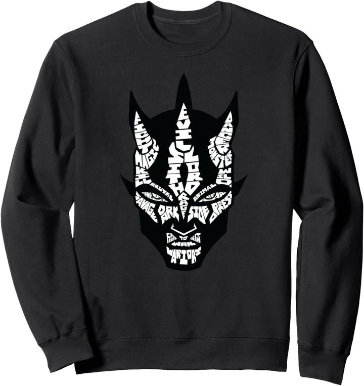 Star Wars Darth Maul Word Play White Sweatshirt