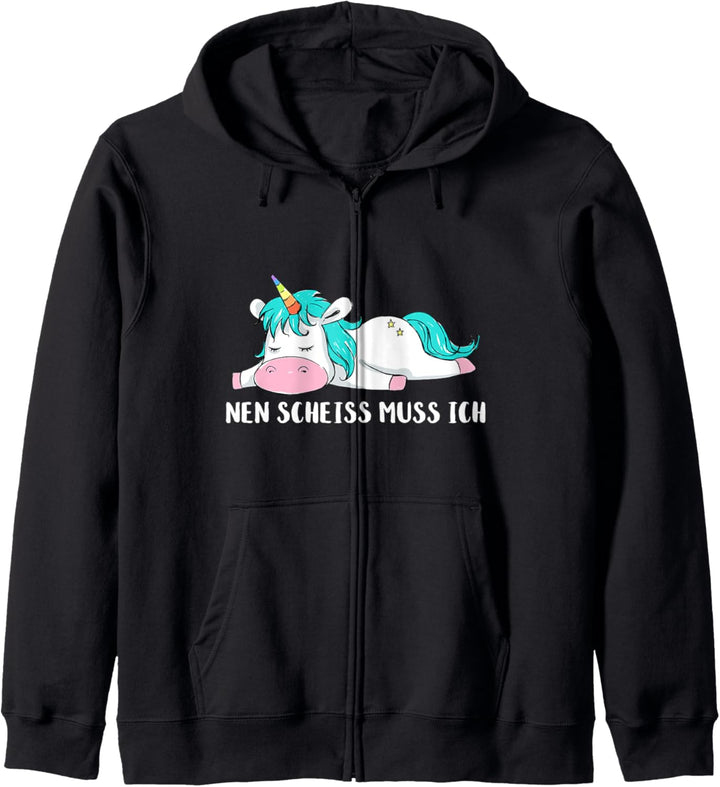 Faules Sarkasmus Freundin Lustiges Geschenk Einhorn Sprüche Kapuzenjacke