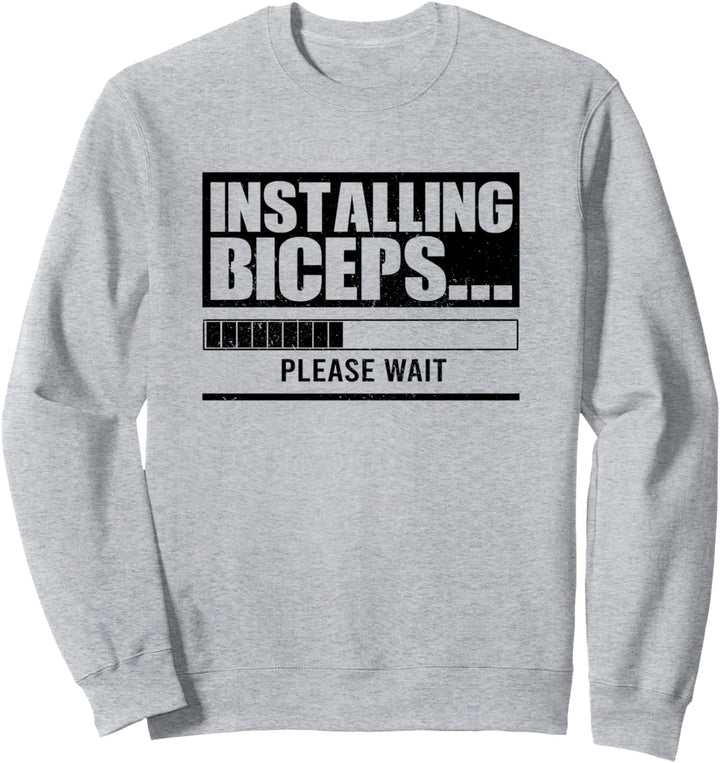 Bieps... bitte warten | Lustiges Fitnessstudio Fitness Sweatshirt