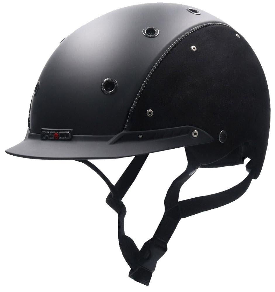 Reithelm Champ-3 Nubuk schwarz Schwarz L (58-62cm), Schwarz L (58-62cm)