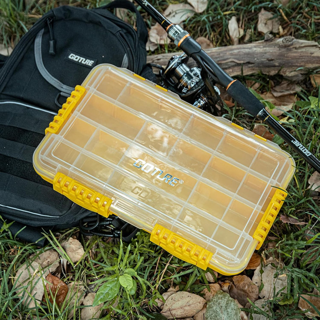 Goture Tacklebox,Kleinteilebox Angeln,Tackle Box Angeln,Köderbox,Angelbox kiste Koffer，Angelzubehör