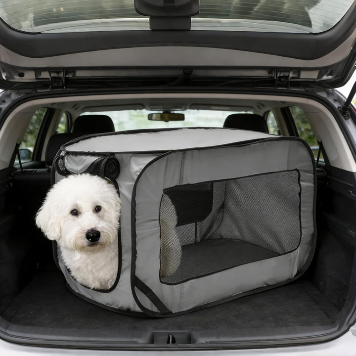 92 * 52 * 52 cm Hundetransportbox Faltbar Oxford-Gewebe Hundetasche Netzstoff transportbox Hund Atmu