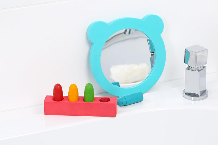 LUDI - Aquacolor Geschenkset – Bad-Malset – 4 radierbare Stifte + 1 weicher Spiegel – ab 10 Monaten