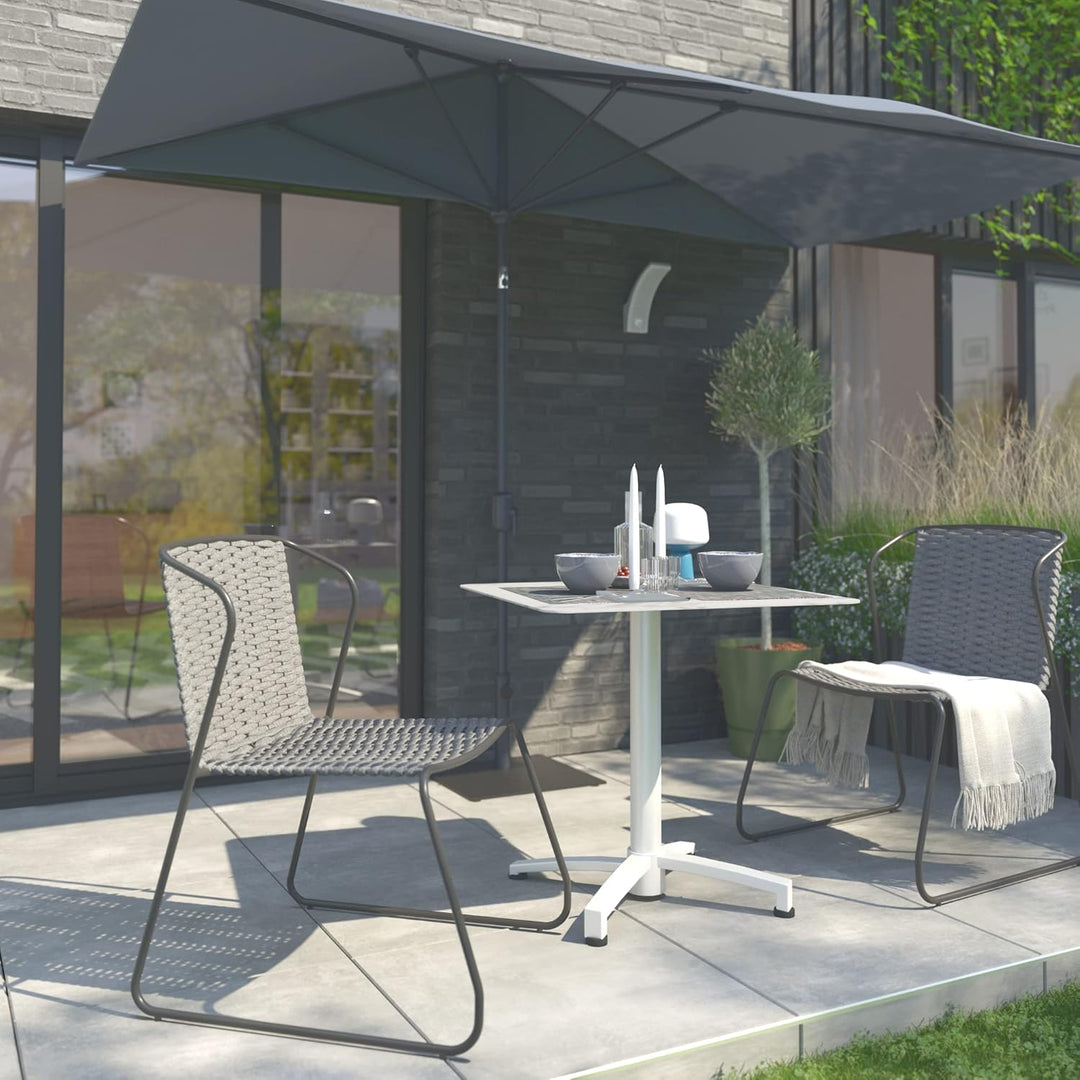 NATERIAL - 2er Set Gartenstühle LIVIA - 2 x Gartensessel - 63,5 x 58 x 80,5 cm - Stapelbar - Terrass