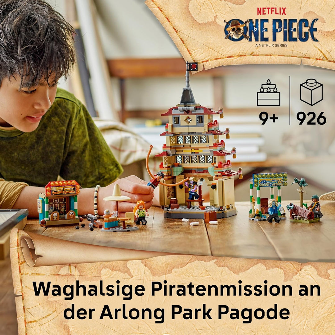 LEGO ONE Piece - Showdown im Arlong Park - Interaktives Spielzeug mit 5 Minifiguren - Ruffy & Nami s