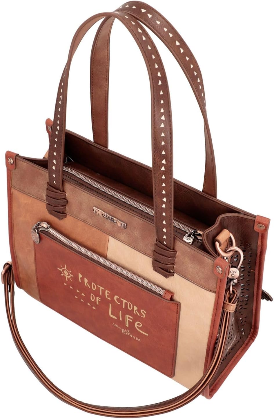 Anekke Damen Bedruckte Tote Tasche mit Umhängetasche Shopper, bunt