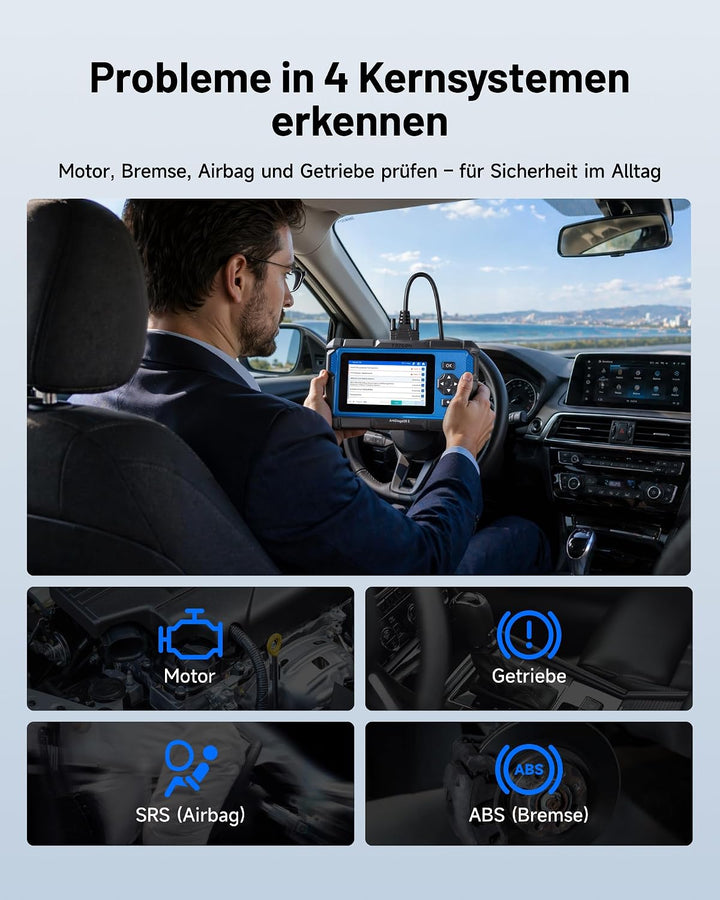 TOPDON AD600S OBD2 Diagnosegerät,8 Reset-Services für Öl,BMS,ABS,SAS,elektrische Parkbremse,Russpart