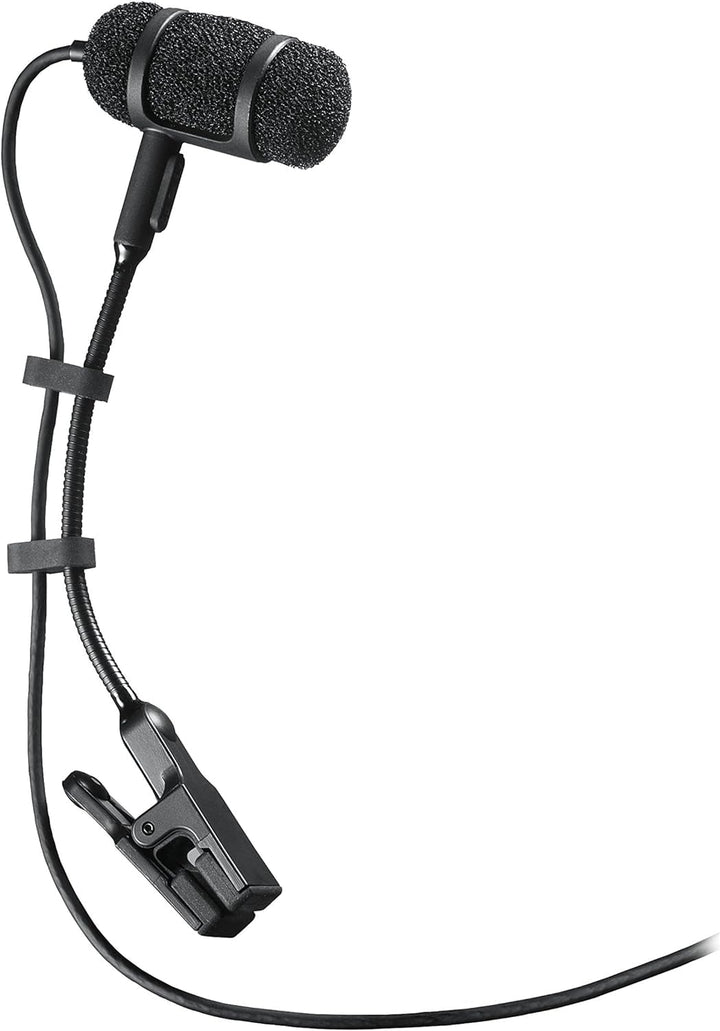 Audio-Technica PRO35 Kondensatormikrofon mit Clip für Instrument, Schwarz