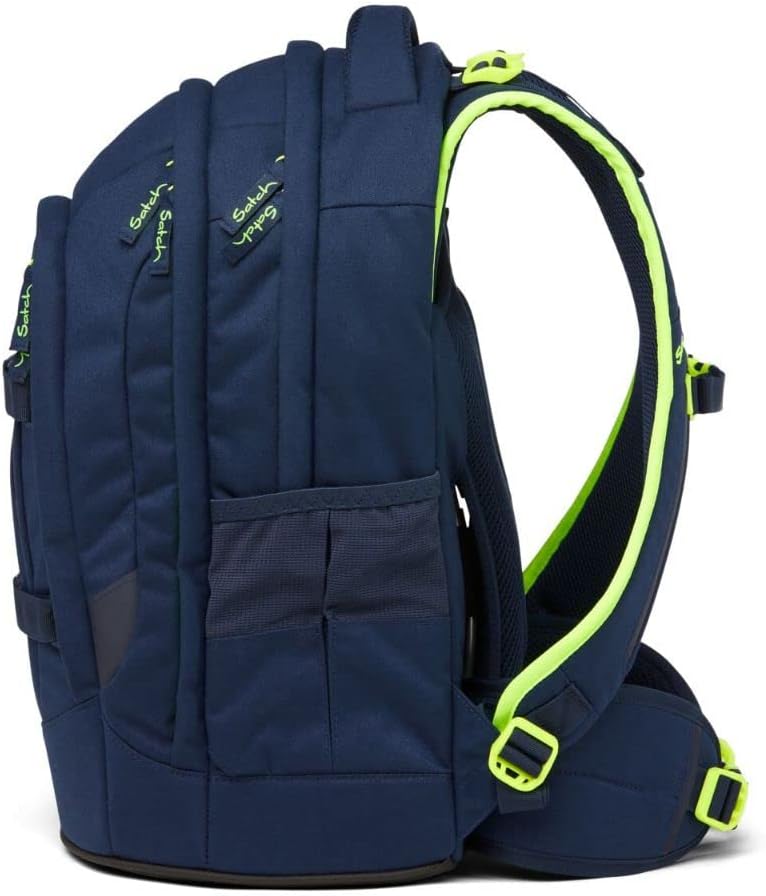 Satch Pack Schulrucksack Set 2tlg. mit Schlamperbox Toxic Yellow, Toxic Yellow