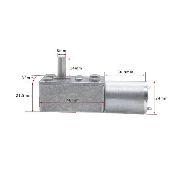 12 V DC Endlosschraubenmotor Reduziermotor mit Autoblocking Srong Encoder, Ausgangsachse 6 mm (10 RP