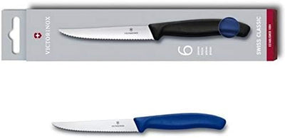 Victorinox, Swiss Classic, Profi Steakmesser-Set, 6-teilig, Extra Scharfe Klinge, Wellenschliff, 11