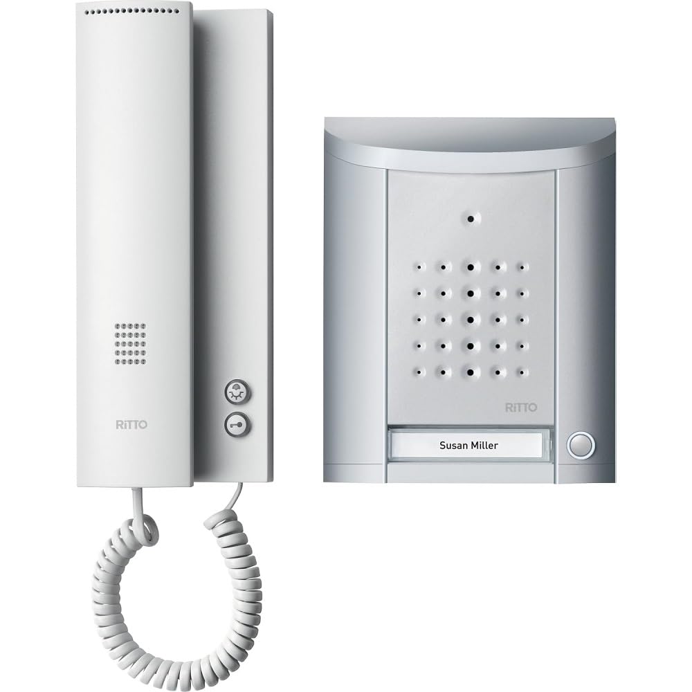 Ritto Türsprechanlage ENTRAVOX KOMPLETTSET für 1 Familienhaus SILBER, 1841120 - Gegensprechanlage mi