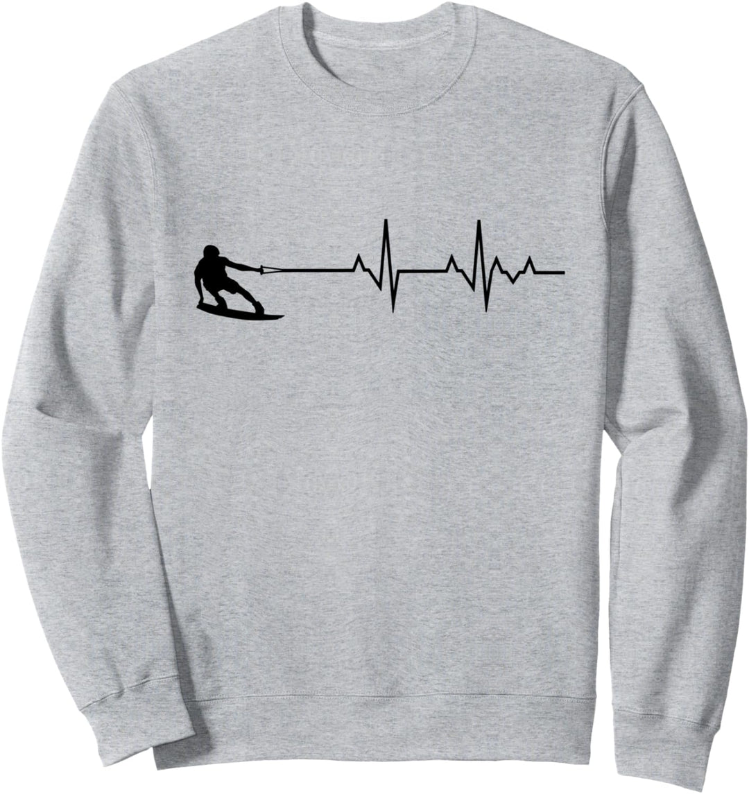 Wakeboard Herzschlag See Wassersport Wakeboarden Surfen Sweatshirt