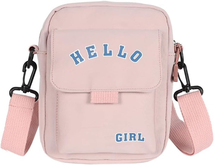 PORRASSO Casual Umhängetasche Mädchen Schultertasche Nylon Schulrachnzen Damen Messenger-Tasche Cros