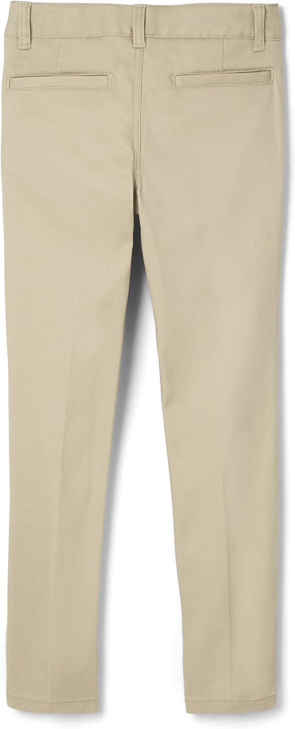 French Toast Mädchen-Hose, verstellbare Taille, Stretch-Twill, gerades Bein 4 Jahre Khaki, 4 Jahre K