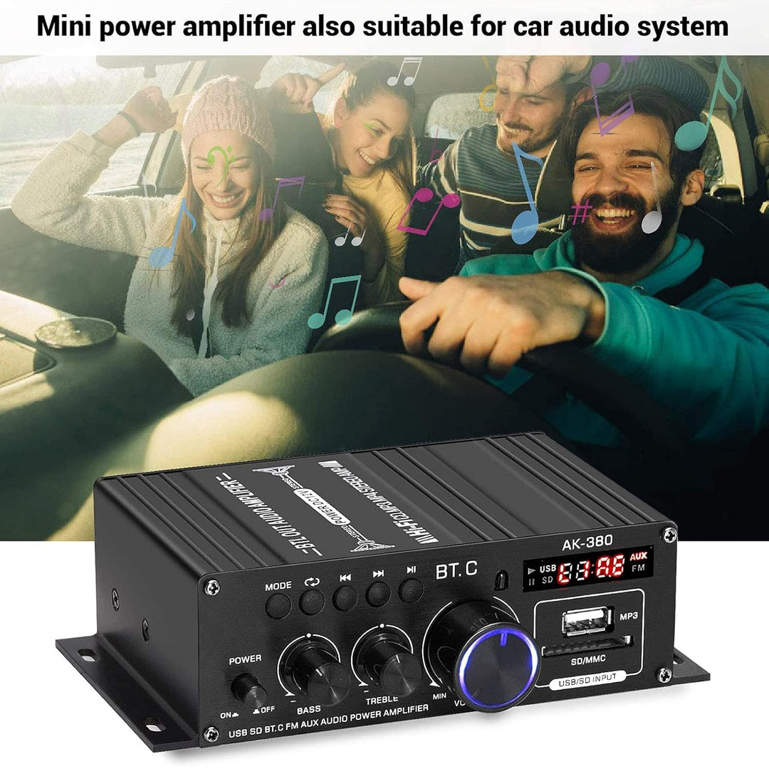 Bluetooth Verstärker HiFi Stereo Amplifier Max 800W- 2 Kanal Mini Audio Verstärker 40WX2 Class D Ver
