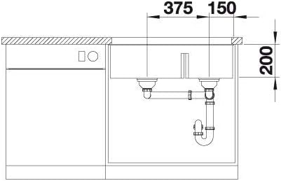 BLANCO SUBLINE 430/270-U | SILGRANIT anthrazit | Einbauart: Unterbau | Hauptbecken links | ohne Abla
