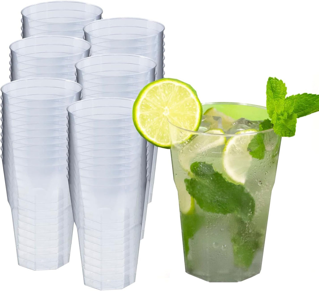 silverkitchen 60x Cocktailbecher 300ml - wiederverwendbare Partybecher Cocktail Becher Hartplastik M