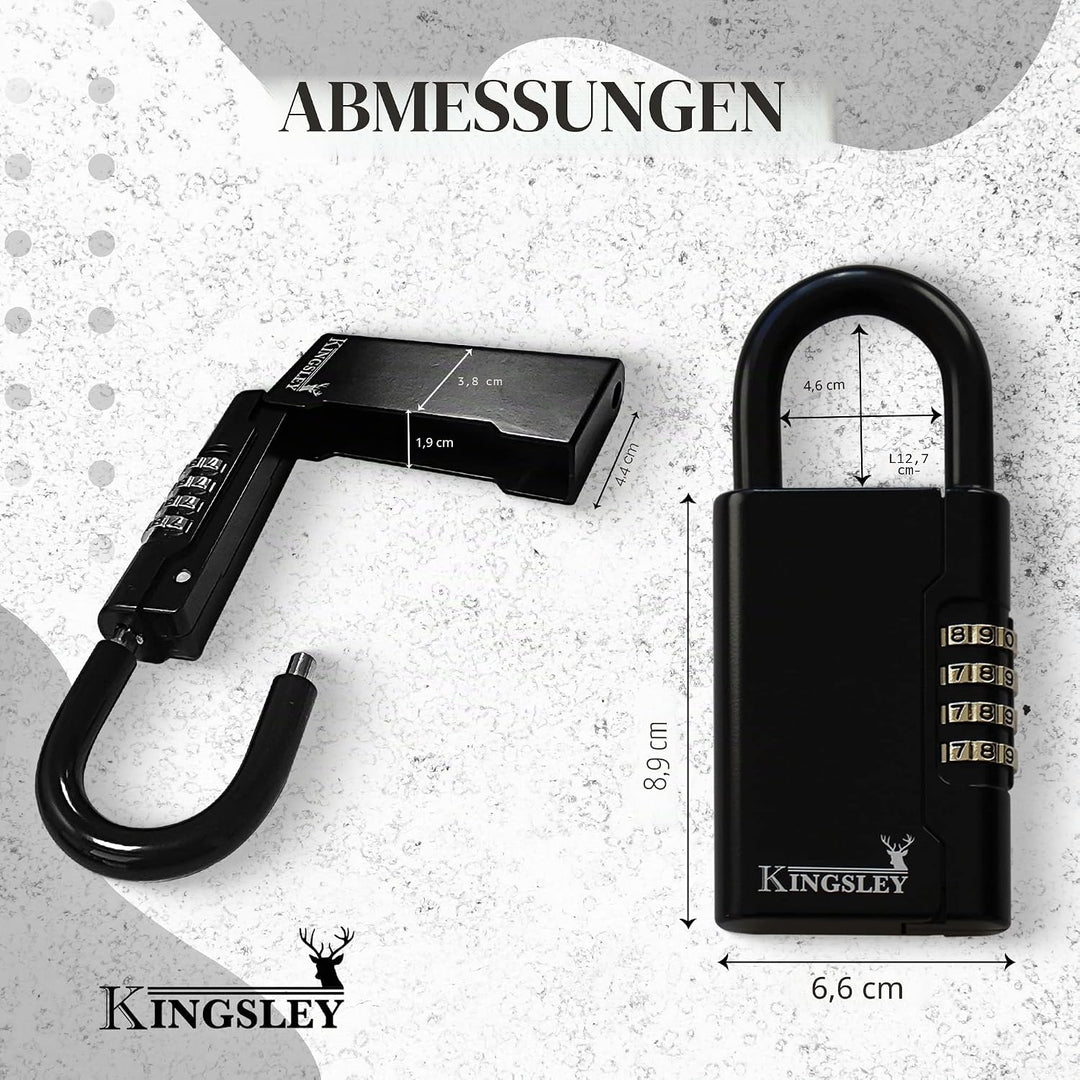 Kingsley Guard-a-Key Schlüsselsafe, Schwarz, Schwarz