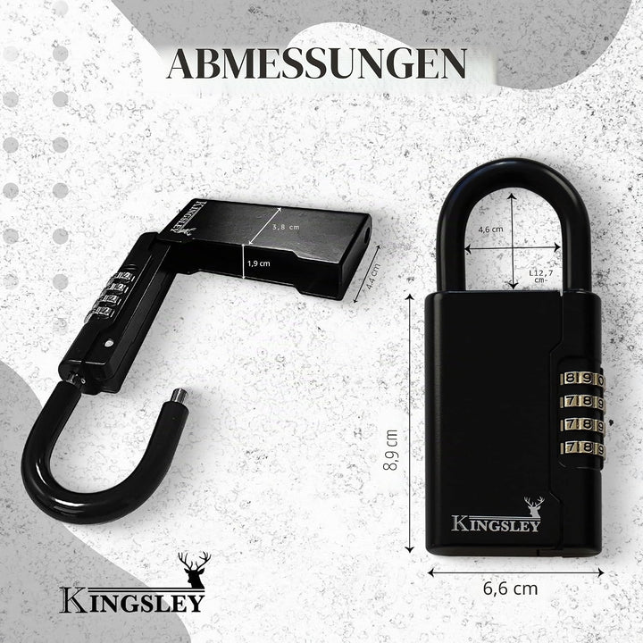 Kingsley Guard-a-Key Schlüsselsafe, Schwarz, Schwarz