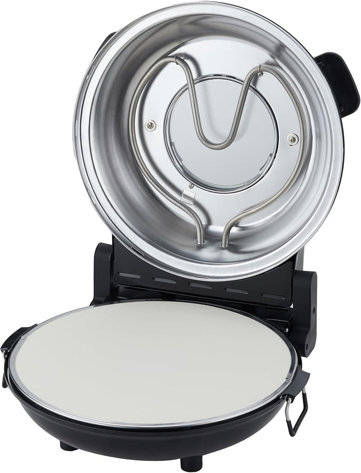 ELTA Pizzaofen Mini Back Ofen - Pizzamaker - Pizza Ofen - 42 cm - extra grosses Sichtfenster mobiler