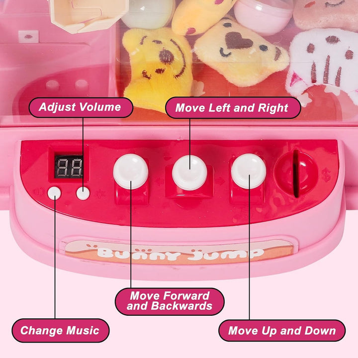 Greifautomat Kinder mit 10 PlüSchtiere und 10 Gashapons SüssIgkeiten Automat für Kinder Candy Grabbe