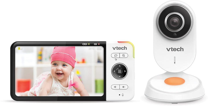 VTech Babymonitor VM818 HD – Video-Babyphone mit Weitwinkelkamera – HD-Video, klarer Sound, 5" LCD-F