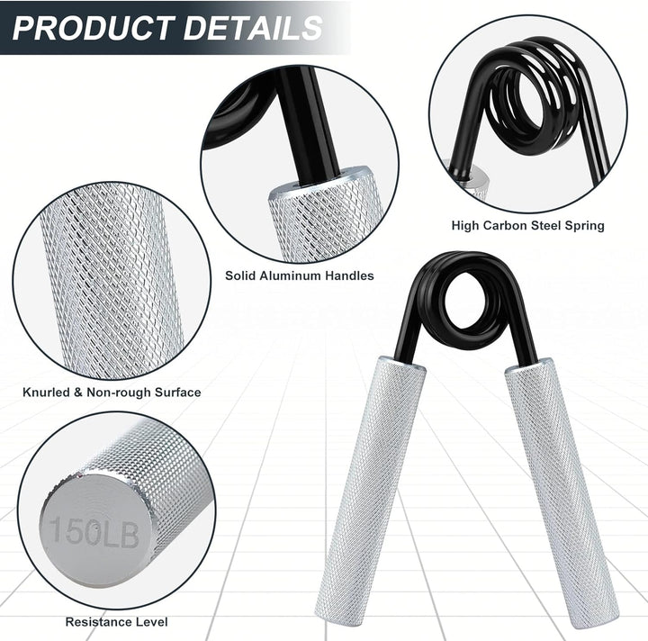 COVVY Griffkraft Trainer Set,50/100/150/200/250LBS Handgriff Trainer,rutschfester Metall unterarmtra
