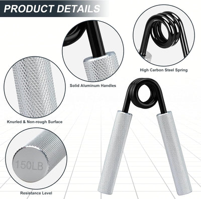 COVVY Griffkraft Trainer Set,50/100/150/200/250LBS Handgriff Trainer,rutschfester Metall unterarmtra