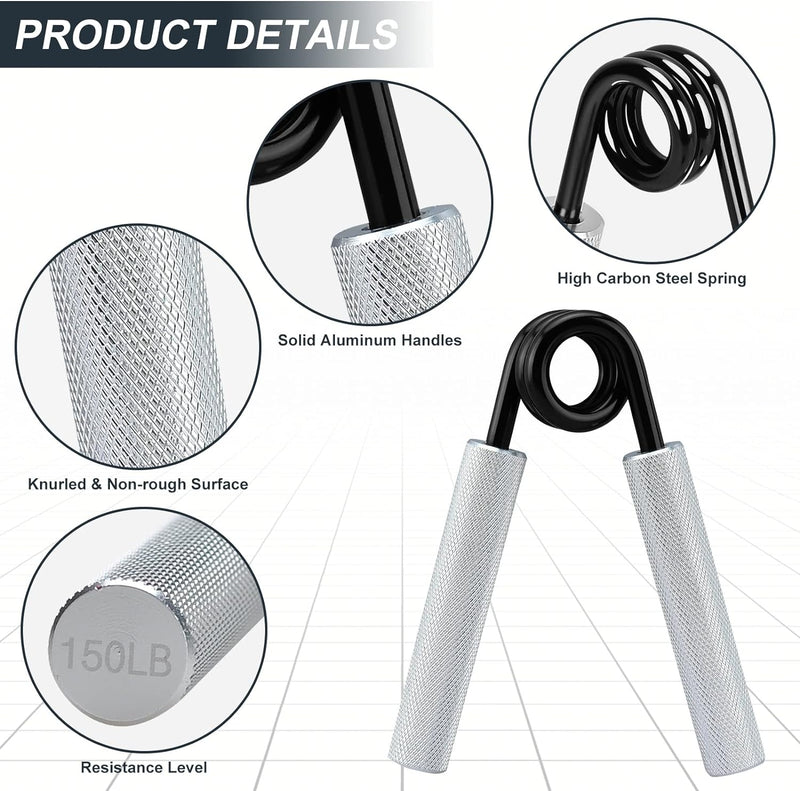 COVVY Griffkraft Trainer Set,50/100/150/200/250LBS Handgriff Trainer,rutschfester Metall unterarmtra