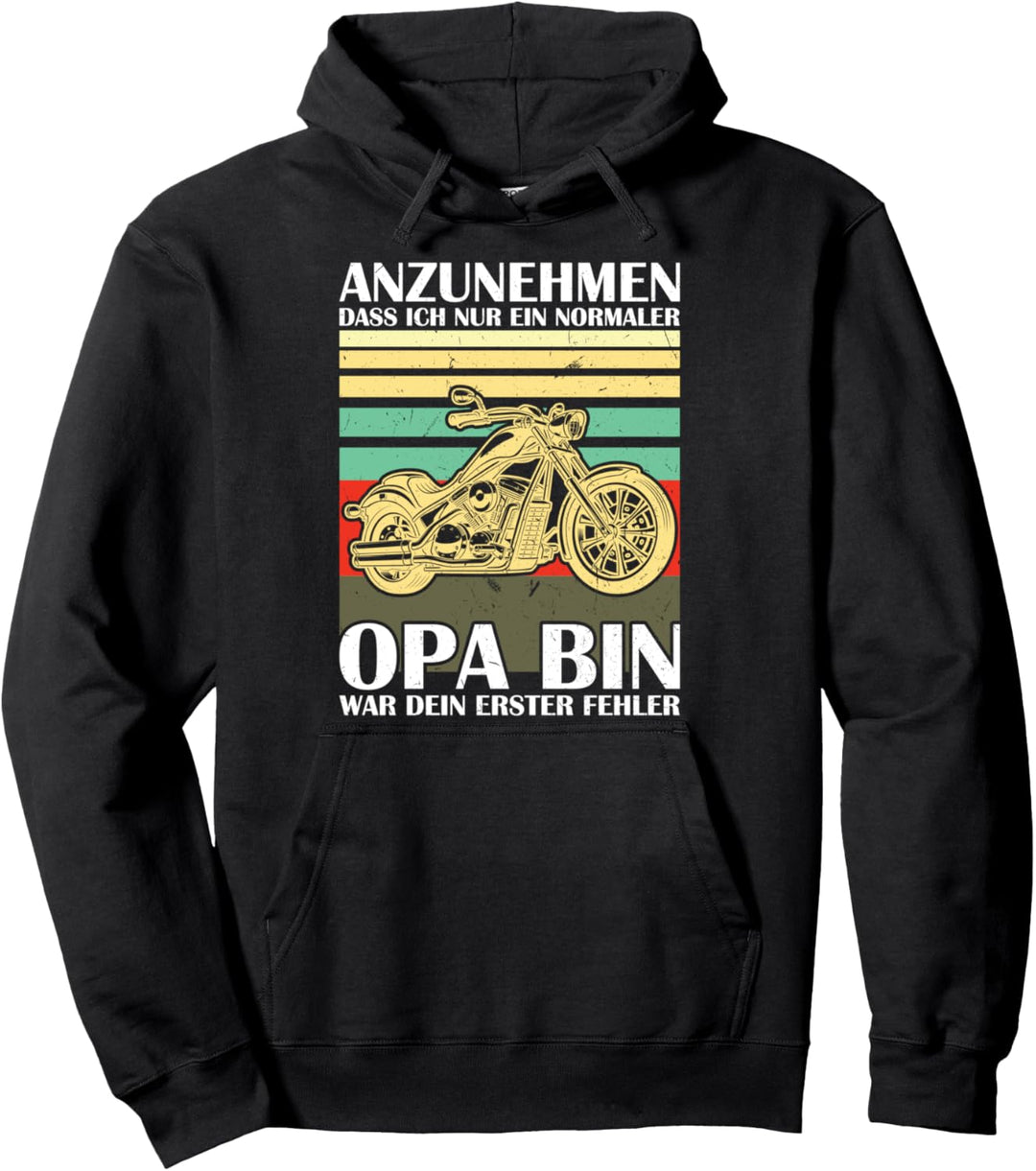 Grossvater Motorrad Opa Pullover Hoodie