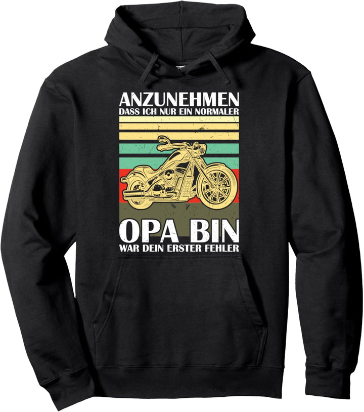 Grossvater Motorrad Opa Pullover Hoodie