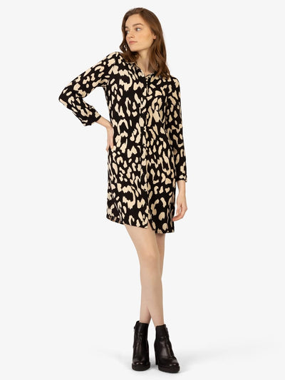APART Fashion Damen Apart Kleid mit Print Dress 34 Schwarz-creme, 34 Schwarz-creme