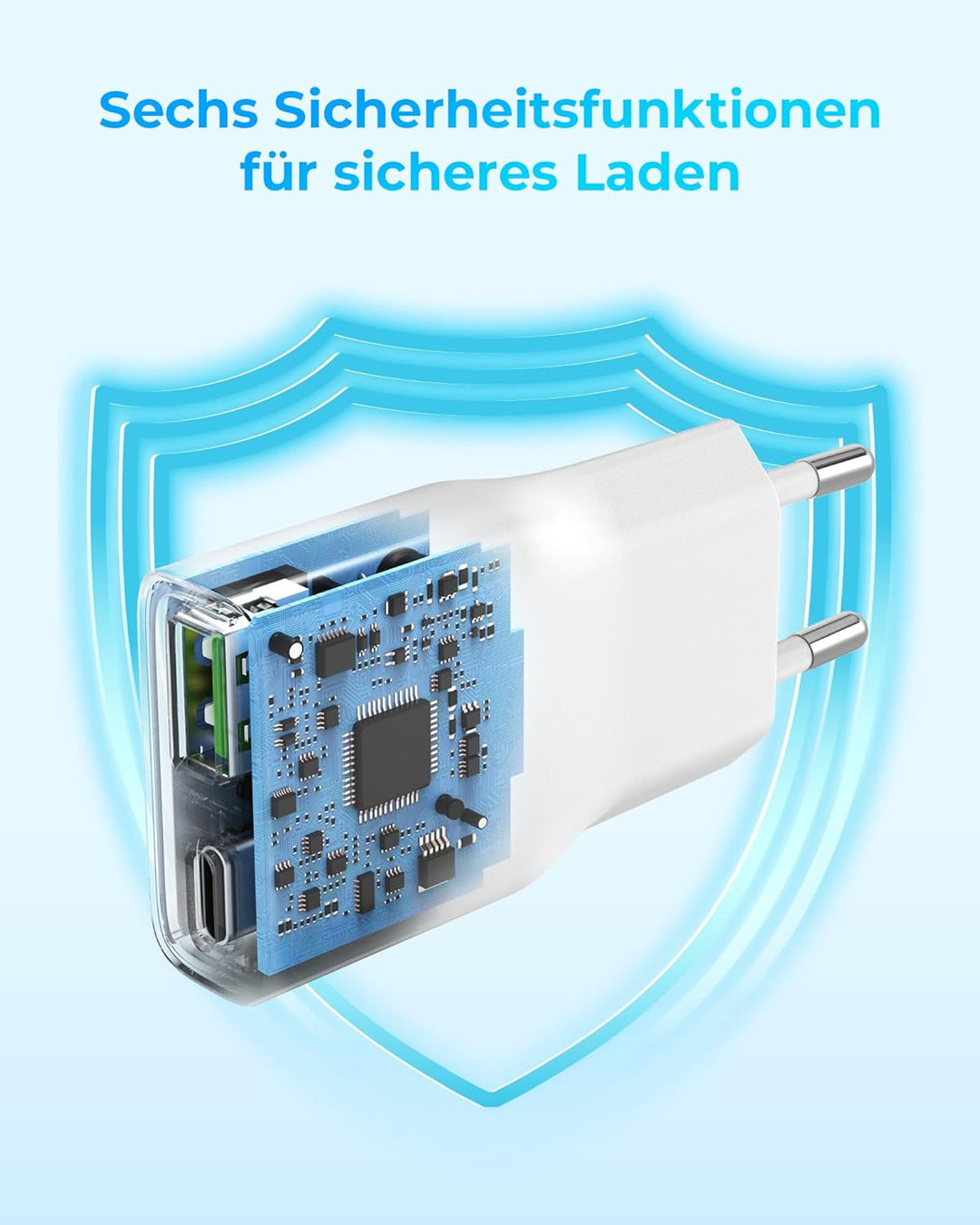 TOPADRE USB C Stecker 4-Pack, 20W Mini Ladestecker USB C Ladegerät Power Adapter für iPhone 17/17Pro