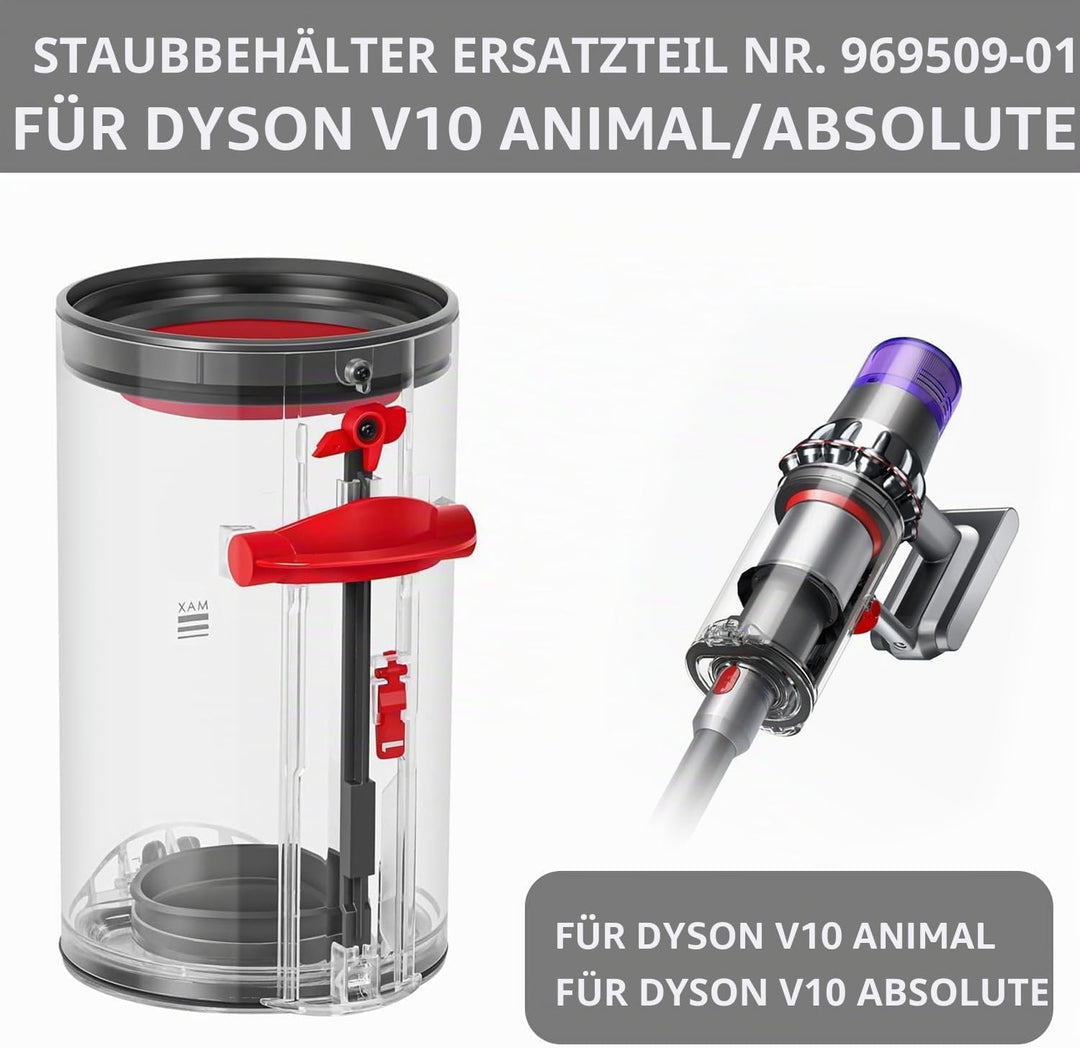 Hochwertiger Ersatz-Staubbehälter für Dyson V10 SV12 SV13 SV27 Staubsauger, für Dyson Staubsauger Zu