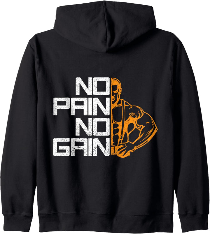 Training ohne Schmerzen, ohne Gewinn, Fitnessstudio Kapuzenjacke