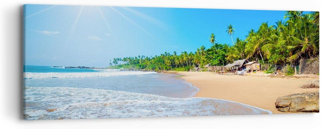 Bilder auf Leinwand Insel Landschaft Maledivie Freiheit Leinwandbild 90x30cm Wandbilder Dekoration W