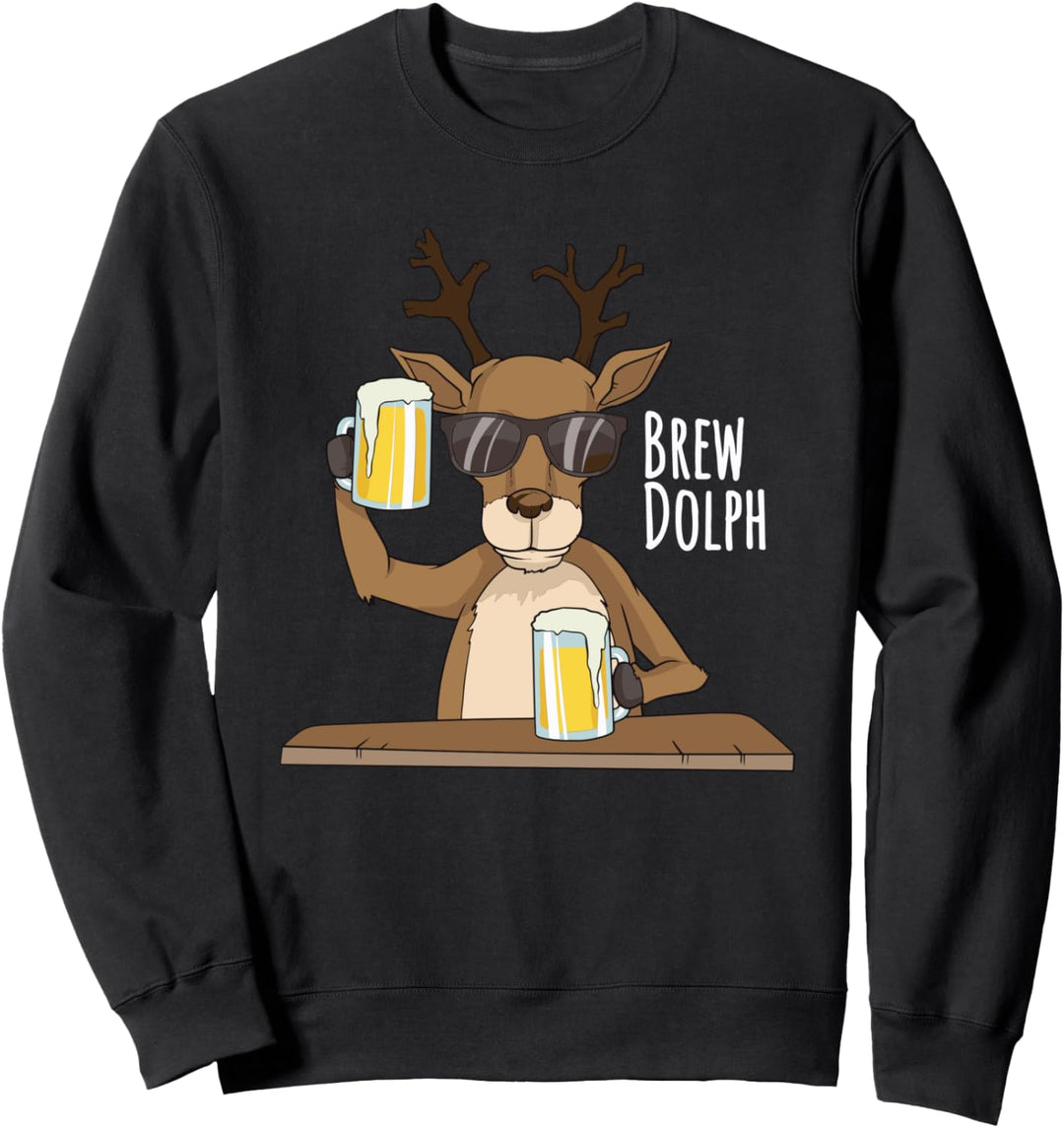 Brew dolph lustiges Rudolph Brewdolph Weihnachten Sweatshirt