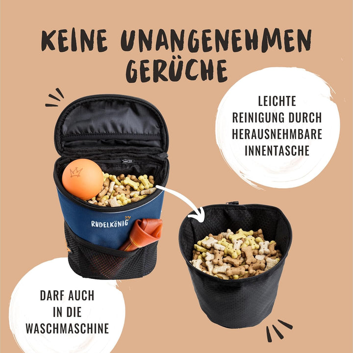 Rudelkönig Leckerlitasche für Hunde - Praktische Gassi Tasche Hund für das Hundetraining - Futtertas