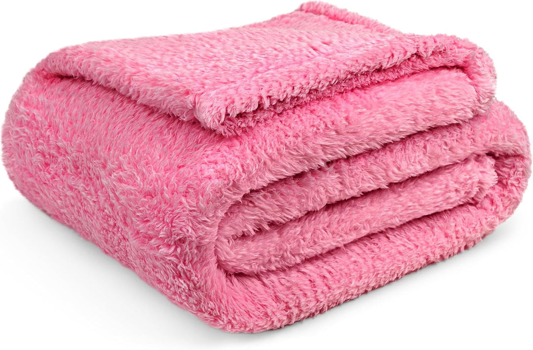 PAVILIA Flauschige Sherpa-Überwurfdecke für Couch-Sofa | Plüsch-Zottel-Fleecedecke | weich, flauschi