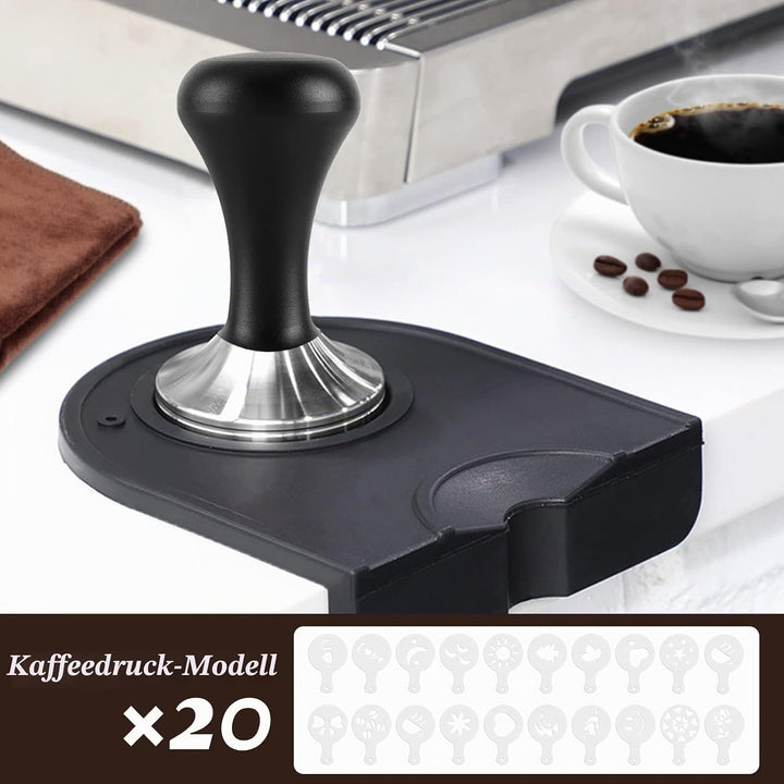51mm Kaffee Tamper Set,27pcs Espresso Tamper Set,Kaffee-Tamper aus Edelstahl Enthält Espresso Kaffee