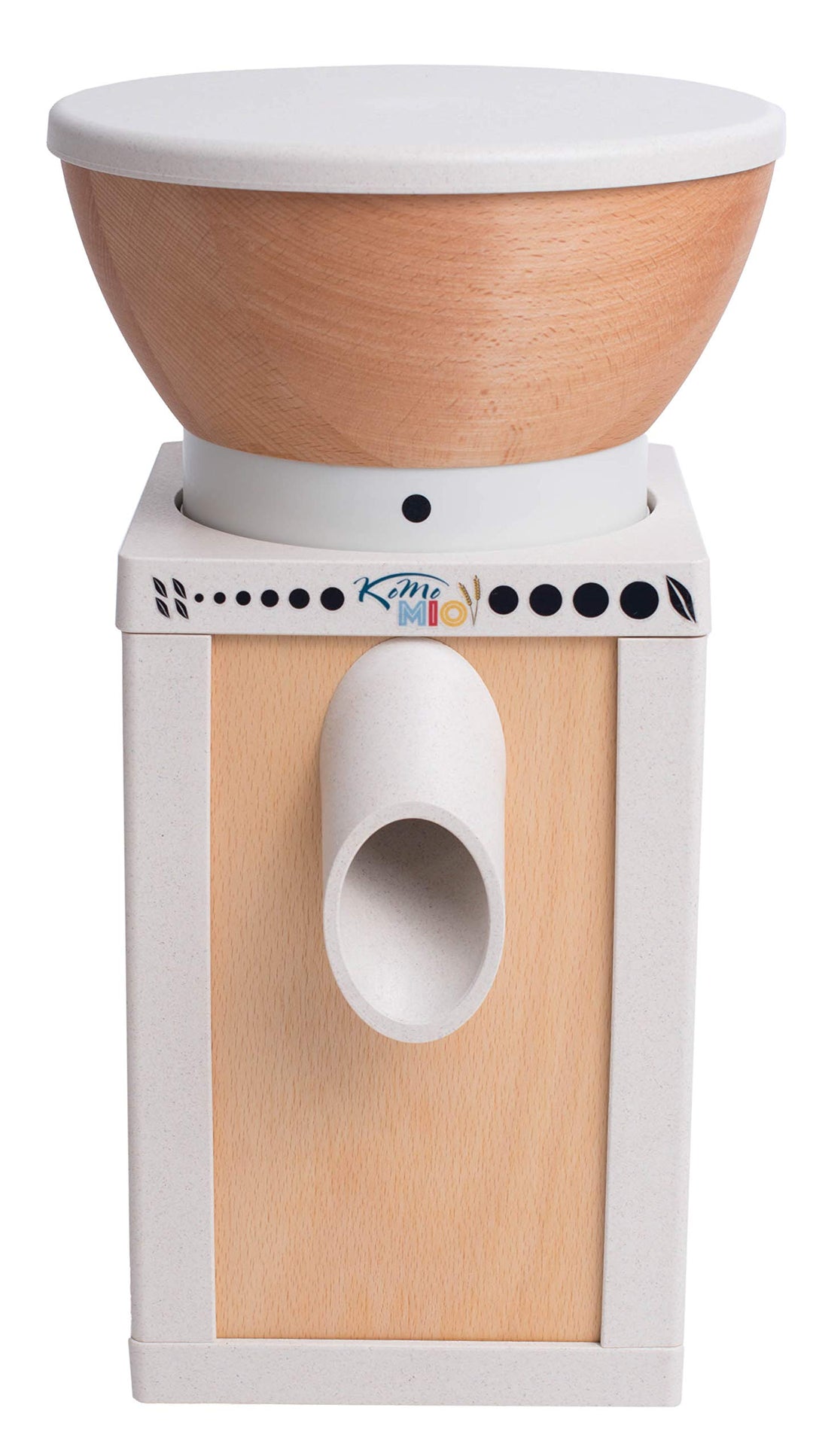 KoMo KoMoMio Getreidemühle natur (400 Watt, innovative Materialien) 16,5 x 16 x 37,5