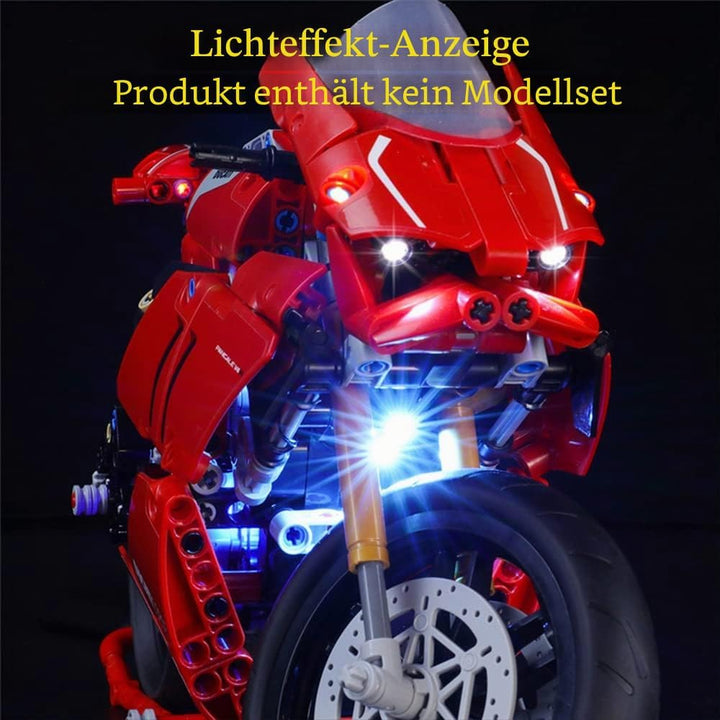 GEAMENT LED Licht-Set Kompatibel mit Lego Technic Ducati Panigale V4 R Motorrad - Beleuchtungsset fü