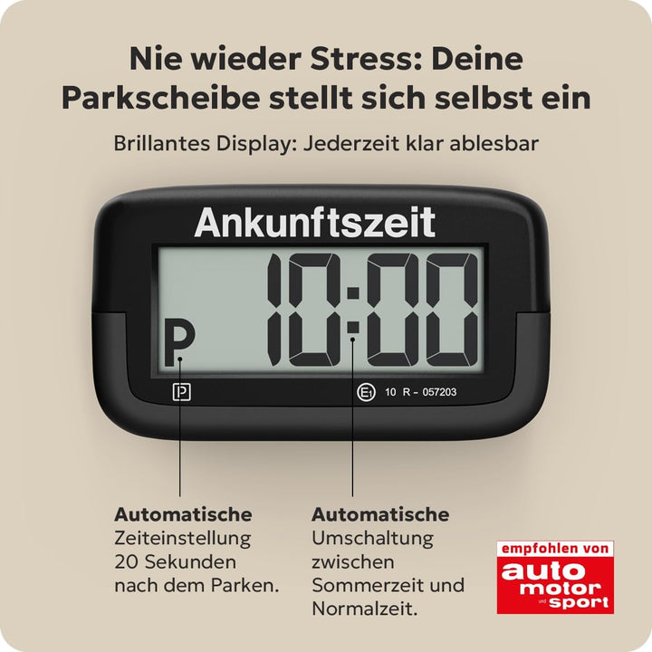 Needit elektronische Parkscheibe Park Micro I die weltweit dünnste automatische Parkscheibe mit KBA-